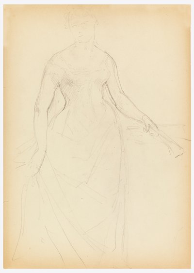 ベラ・ワーシャムの肖像画のスケッチ 作： Daniel Huntington