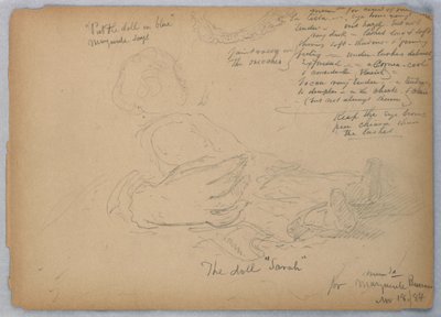 マーガレットバロウズの肖像画のスケッチ、1884年11月18日 作： Daniel Huntington