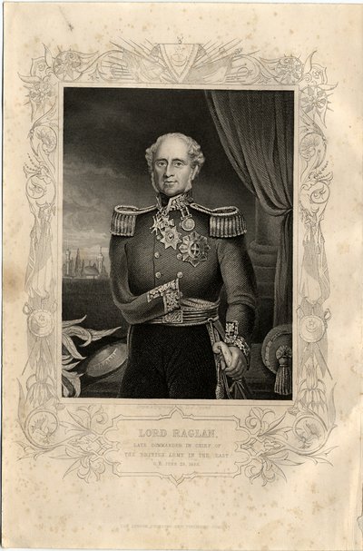 1856年のラグラン卿の肖像 作： Daniel John Pound