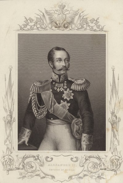 ロシア皇帝アレクサンドル2世（18181881）（エングレーヴィング） 作： Daniel John. Pound