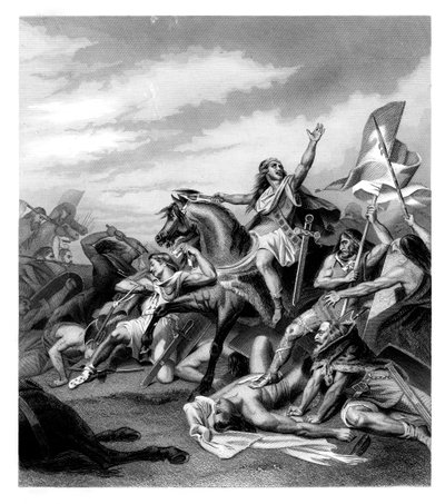トルビアクムの戦い、西暦496年、1875年 作： Daniel John Pound
