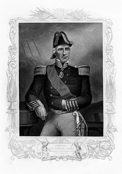 エドモンドライオンズ、第1男爵ライオンズ、黒海艦隊の司令官、19世紀。 作： Daniel John Pound