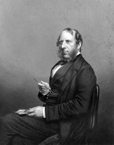 ジョージ・クルクシャンク1792-1878。 19世紀後半のイギリスの風刺画家、本のイラストレーター。 作： Daniel John Pound