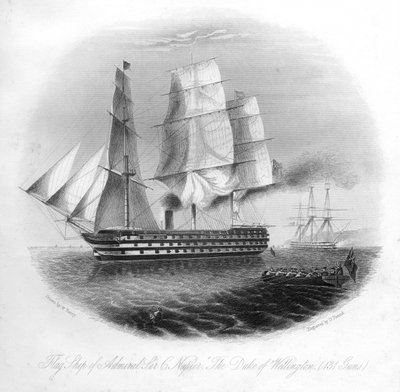 HMSデュークオブウェリントン、1857年。 作： Daniel John Pound