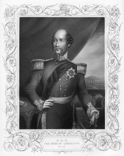 ジョージ王子1819-1904年、ケンブリッジ公爵、1857年。 作： Daniel John Pound