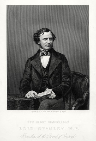 右名誉エドワードヘンリースタンレー、第15ダービー伯爵、イギリスの政治家、c1880。 作： Daniel John Pound