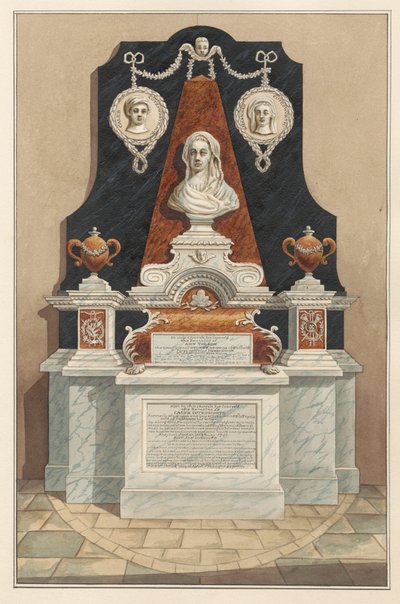 Memorial para Ann Tolson também para Caleb Cotesworth e Susannah, sua esposa da Igreja de Isleworth 作： Daniel Lysons