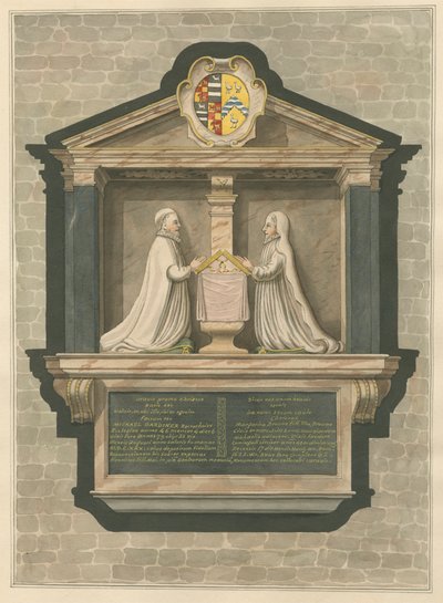 Memorial a Michael Gardiner e Margarita Browne da Igreja de Greenford 作： Daniel Lysons