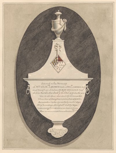 Memorial à Sra. Elizabeth Lardner, da Stanwell Church 作： Daniel Lysons