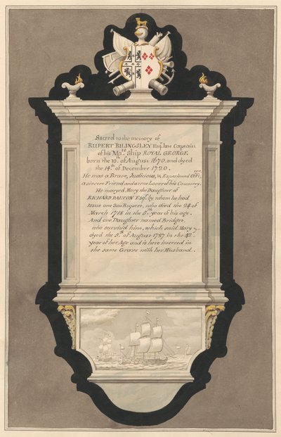 Memorial a Rupert e Mary Billingsley da Drayton Church 作： Daniel Lysons
