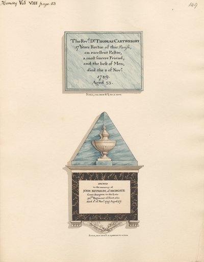 Memorial a Thomas Cartwright e a John Reynolds 作： Daniel Lysons