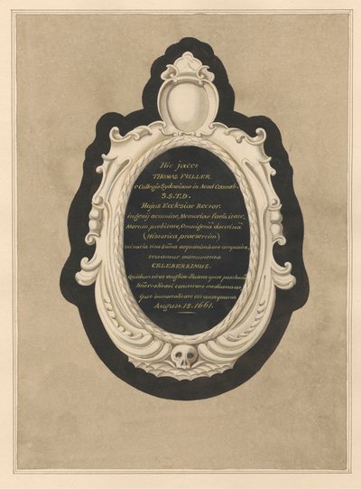 Memorial a Thomas Fuller da Igreja de Cranford 作： Daniel Lysons