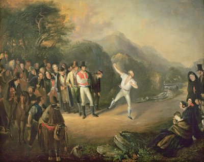 キャッスルマリーでのボウリングマッチ、クロイン、1847 作： Daniel MacDonald