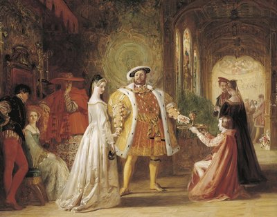 ヘンリー8世とアンブーリンの最初の会議、1835年 作： Daniel Maclise