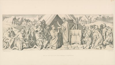 戦いの前のイブ。ノルマン人の敬虔な遵守 作： Daniel Maclise