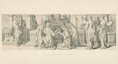 ハロルドとアルディスの結婚、エドウィンとモルカーの姉妹 作： Daniel Maclise