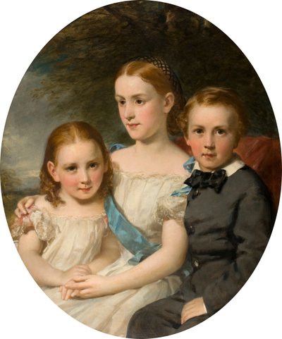 ウィリアム・ネイシュの子供たち」1862年頃（油彩・キャンバス 作： Daniel Macnee