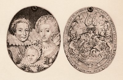ボヘミアのフレデリック、エリザベススチュアートとその息子、フレデリックヘンリー、1621年、1904年 作： Daniel Mytens