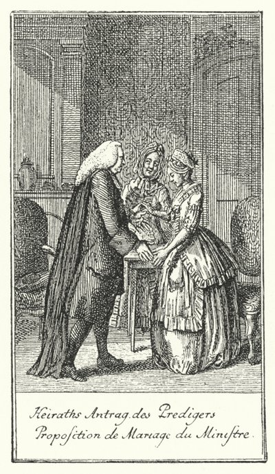 聖職者の結婚相談所（エングレービング 作： Daniel Nikolaus (after) Chodowiecki