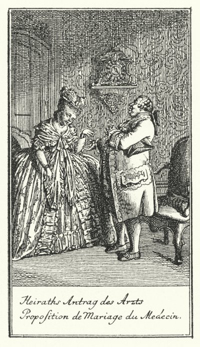 博士の結婚相談所（彫刻 作： Daniel Nikolaus (after) Chodowiecki