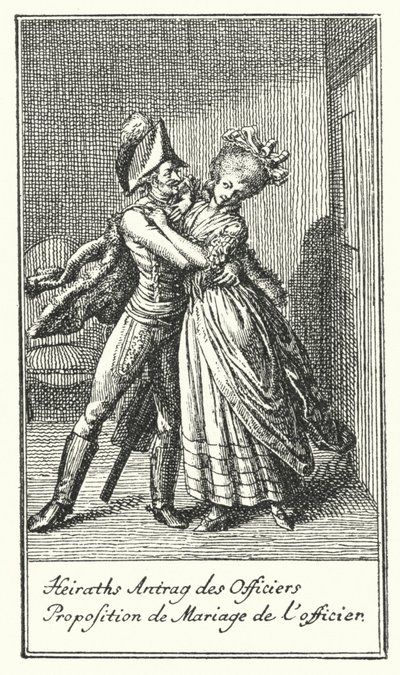 将校の結婚相談所（彫刻 作： Daniel Nikolaus (after) Chodowiecki
