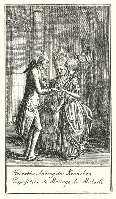 病人の結婚相談所（彫刻 作： Daniel Nikolaus (after) Chodowiecki