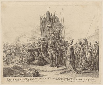 1769年9月18日、チョチム近郊での戦闘 作： Daniel Nikolaus Chodowiecki