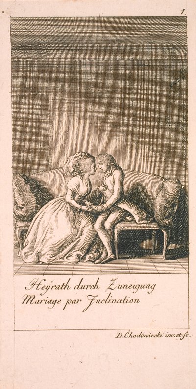 結婚の動機とその結果。 Bl。 1 作： Daniel Nikolaus Chodowiecki