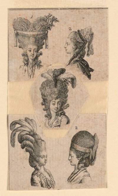 5つのヘッドギア 作： Daniel Nikolaus Chodowiecki