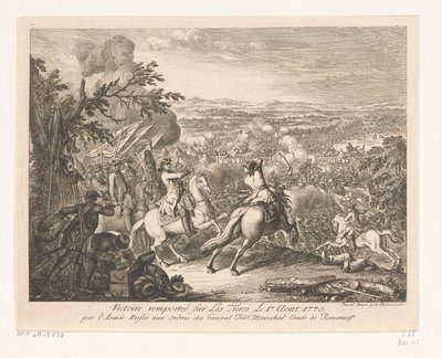 カフルの戦いでのルミャンツェフ将軍の勝利、1770年 Victoire remportée sur les Turces Le 1.r Aout 1770 par l