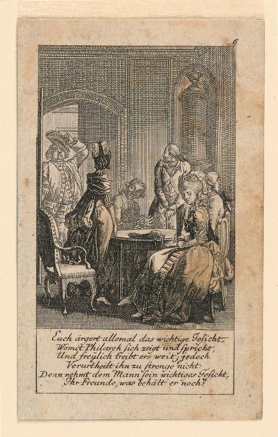 Pomposity、「Königl: Grosbrit [anian] 1780年のLauenbergの系図カレンダー by J.G. Berenberg」のイラスト 作： Daniel Nikolaus Chodowiecki