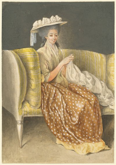 裁縫婦人の肖像 作： Daniel Nikolaus Chodowiecki