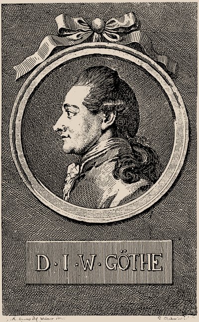著者の肖像ヨハン・ヴォルフガング・フォン・ゲーテ1749-1832、1776。 作： Daniel Nikolaus Chodowiecki