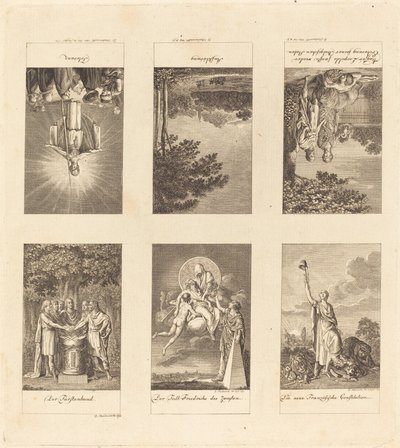 1780 年から 1790 年にかけての 6 つの大きな出来事 作： Daniel Nikolaus Chodowiecki