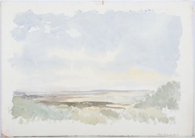 ホーリー島、1893年（紙と鉛筆） 作： Daniel Oliver