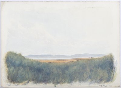 ホーリー島、1893年（紙と鉛筆） 作： Daniel Oliver
