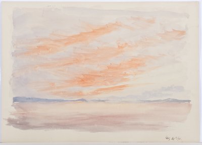 ホーリー島、1895年（紙と鉛筆） 作： Daniel Oliver