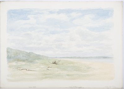 ホーリー島、1899年（紙と鉛筆） 作： Daniel Oliver