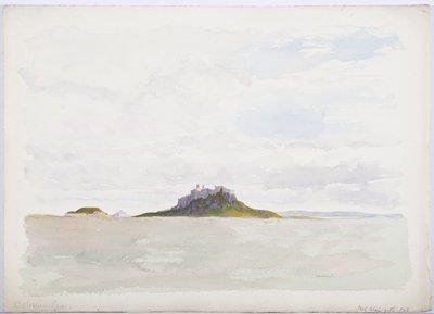 ホーリーアイランドキャッスル、1893年（紙と鉛筆） 作： Daniel Oliver