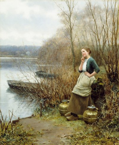 素敵な考え、 作： Daniel Ridgway Knight