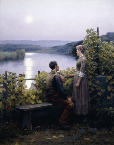 夏の夜、1897 作： Daniel Ridgway Knight