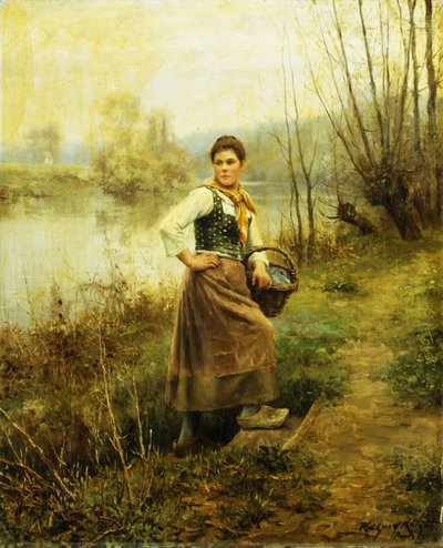 カントリーガール、 作： Daniel Ridgway Knight