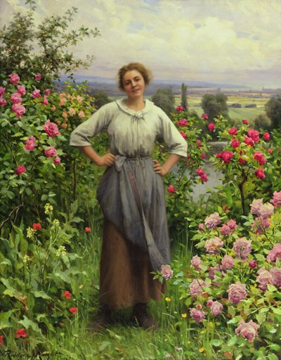 ライフ・イズ・スウィート（油彩・板） 作： Daniel Ridgway Knight