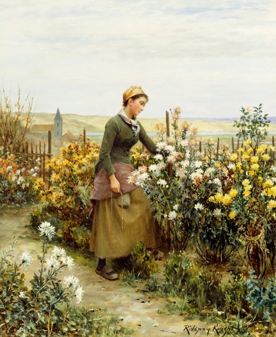庭師の娘、 作： Daniel Ridgway Knight