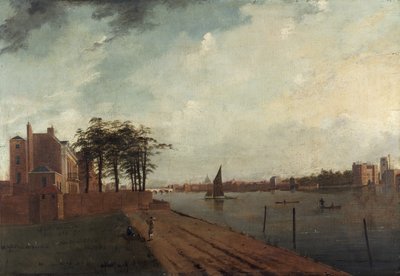 「ミルバンクからのランベス宮殿」、1808 作： Daniel Turner