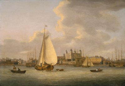 「川から見たロンドン塔」、c1770-c1818 作： Daniel Turner