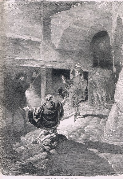 ドン・パブロと警備員（『The Magazine of Art』1893年、Cassell and Companyより 作： Daniel Urrabieta Vierge