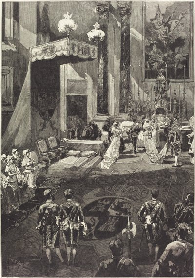 子供の誕生、1882年。 作： Daniel Urrabieta Vierge