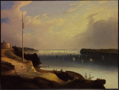ニューヨーク港、1835年頃 作： Daniel Wadsworth
