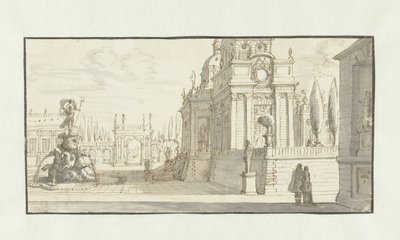 ルネッサンス様式の宮殿前の広場 作： Daniel de Blieck